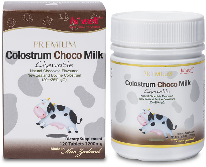 [해외] 뉴질랜드 하이웰 초유 단백질 분말 산양유 츄어블 초유 초코 120츄어블, 5박스