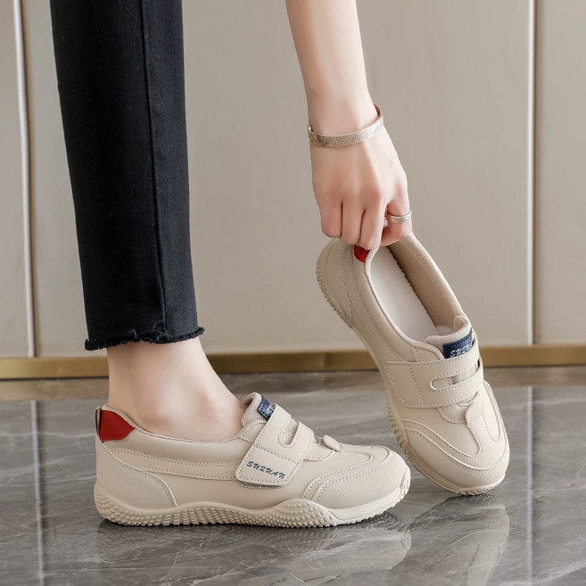여성 찍찍이 플랫 단화 스니커즈 데일리 심플 패션 로퍼 운동화