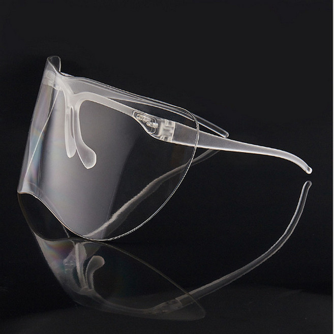 1P/2P 스타일 페이스 쉴드 얼굴 가리개 안면 보호 실드 가드 위생 마스크 흠뻑쇼 워터밤 선글라스 고글, 2개, 투명