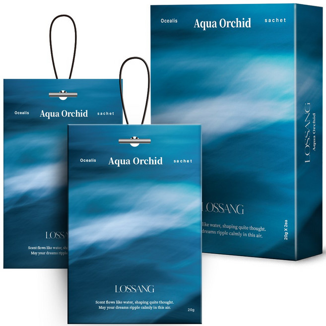 로쌩 퍼퓸 샤쉐 명품 차량용 방향제 걸이형, 아쿠아 오키드, 1세트