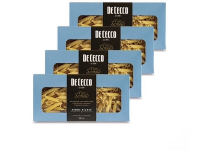 데체코 피오르 디 세몰라 펜네 리가테 파스타, 4개, 500g