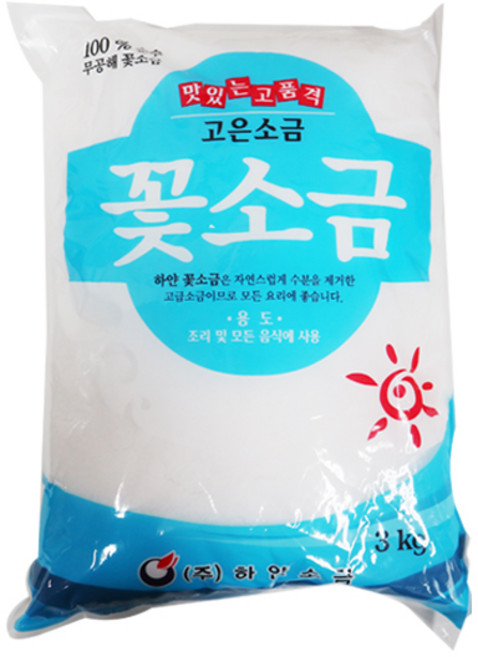 하얀소금 꽃소금3kg 1개, 3kg