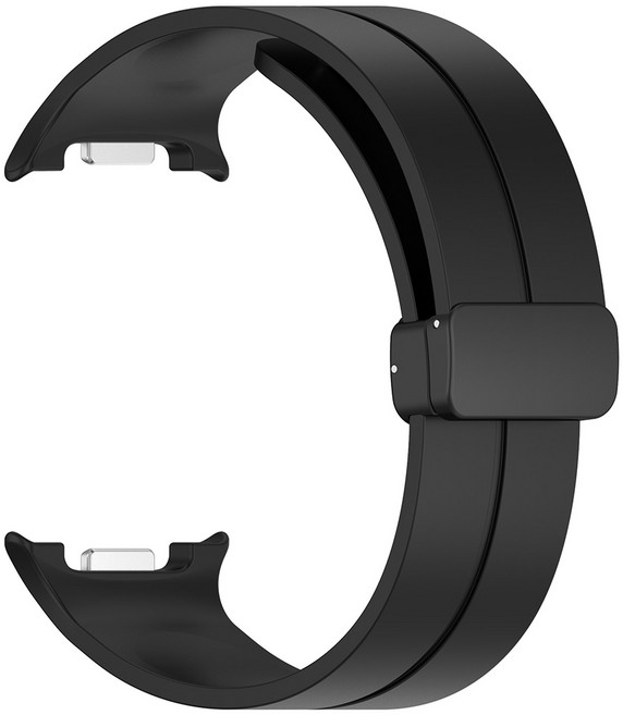 더조은셀러 갤럭시워치8 44mm 40mm 클래식 호환 D버클 실리콘 스트랩, 블랙