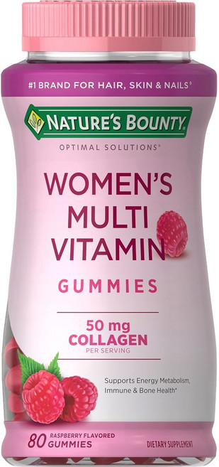 네이쳐스바운티 우먼스 멀티비타민 구미 라즈베리, 2개, 80정