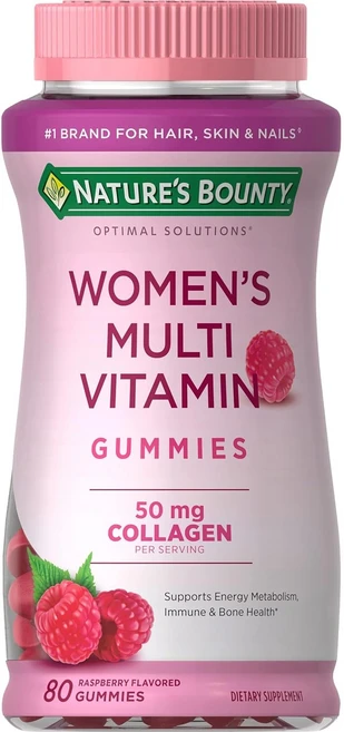네이쳐스바운티 우먼스 멀티비타민 구미 라즈베리, 2개, 80정 - 쿠팡