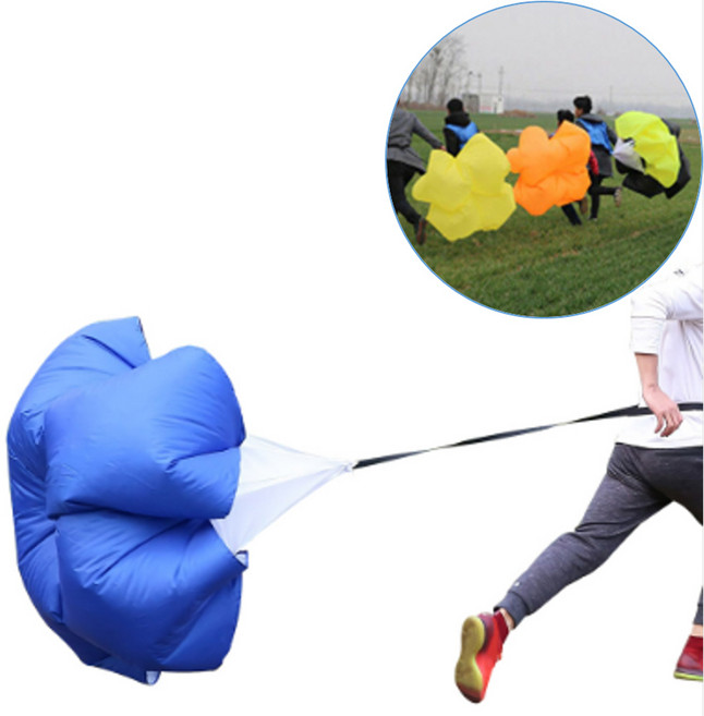 [샵피카] 공기저항낙하산 순발력운동 체육대회용품 스프린트훈련 육상용품, 블랙