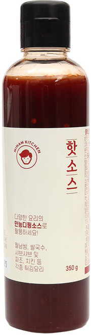 미남키친 한국인 입맛에 맞는 계속 땡기는 요리 파트너 매운맛 핫소스 1개, 350g