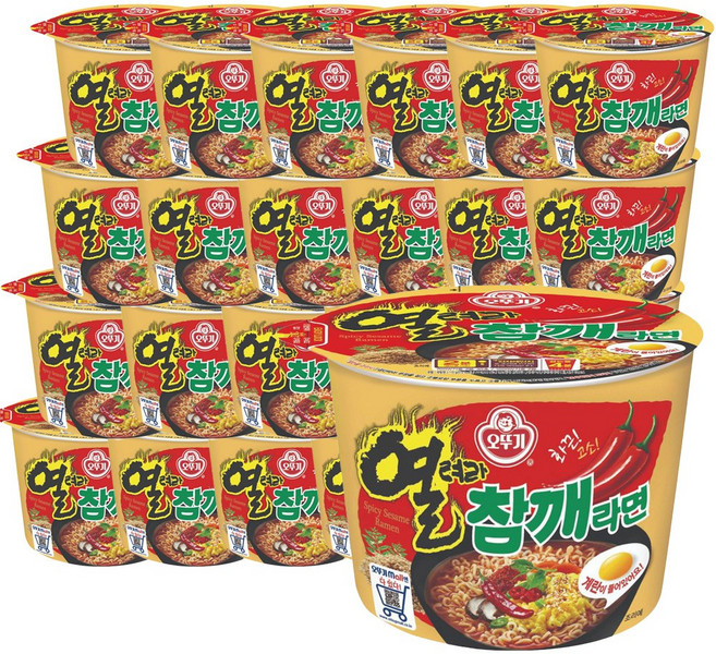 오뚜기 열려라 참깨라면 용기 110g, 24개