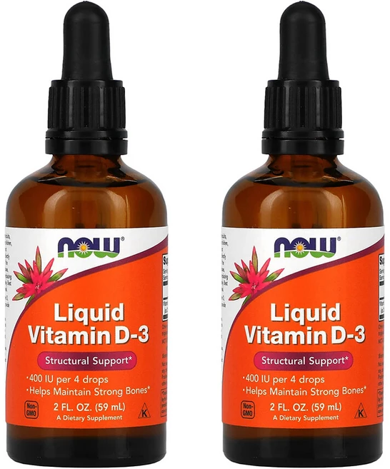 NOWFOOD 나우푸드 액상 비타민D3 400IU 59ml 스포이드 MCT 오일 콜레칼시페롤 X 2EA, 2개 - 쿠팡