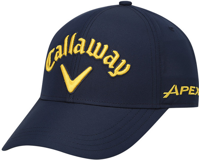 캘러웨이 2026 투어 어센틱 모자, 네이비옐로우