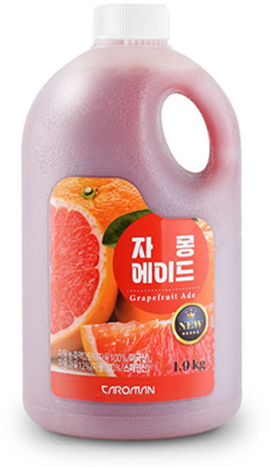 (박스)까로망 자몽에이드 1.9kg 스무디 에이드 시럽, 6개