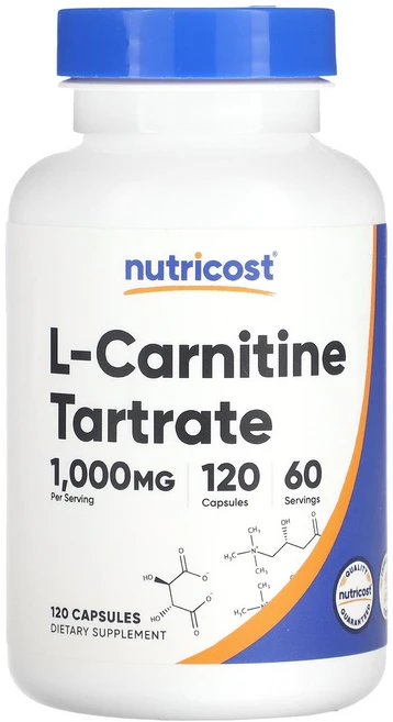 Nutricost l-카르니틴 타르타르산염 1000mg 캡슐 120정(캡슐 1정당 500mg), 1개 - 쿠팡