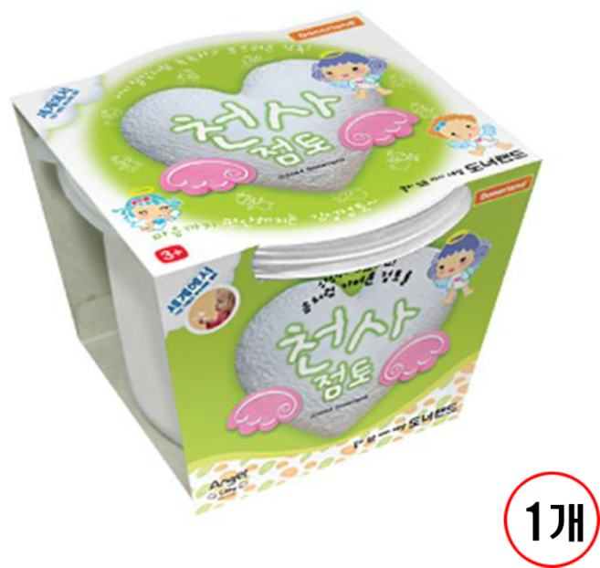 천사점토 140g 벌크(도너랜드), 화이트, 1개