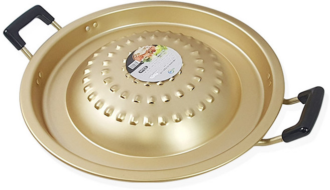 에코린쿡 서울 불고기팬 고기판 양은 불고기 전골 28cm/32cm, 핸들형(28cm), 1개, 28cm