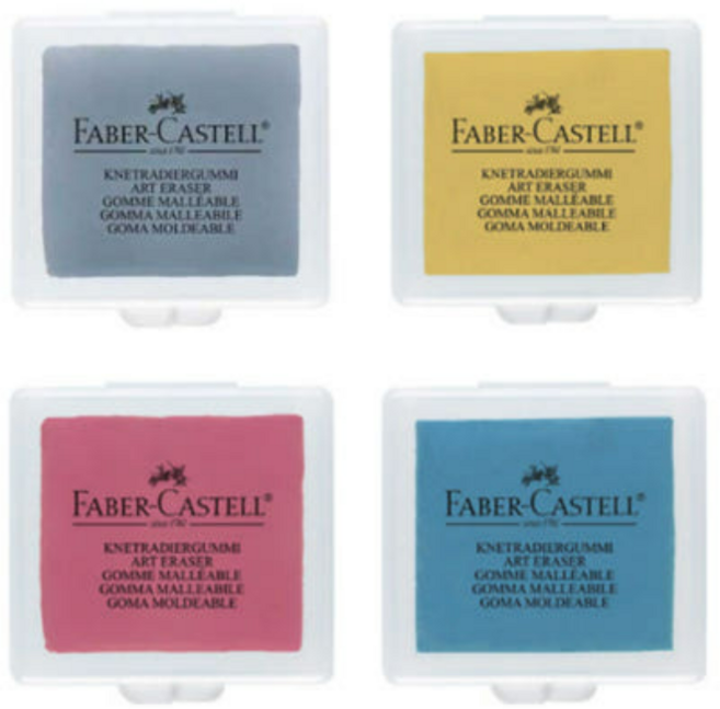 파버카스텔 전문가용 니더블 떡 지우개 컬러 (옐로우 레드 블루), Blue, 50개