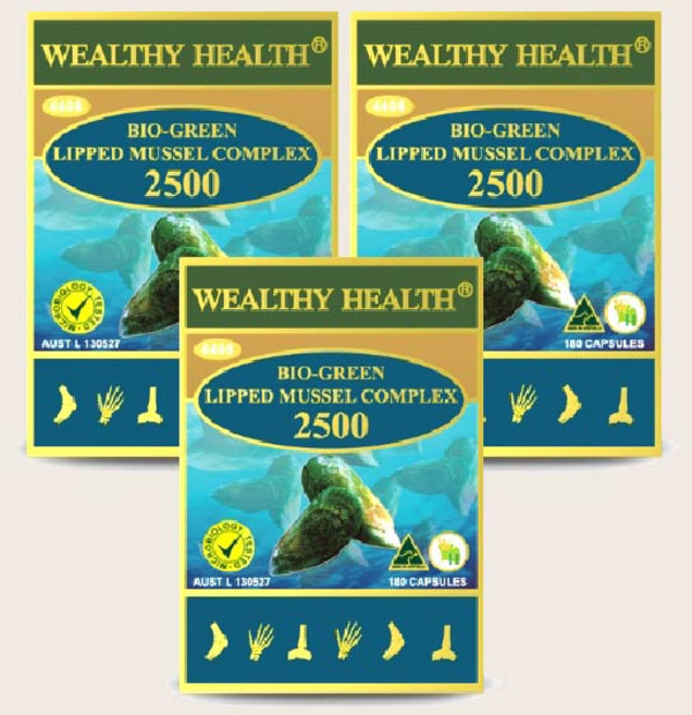 웰시헬스 초록홍합 초록입홍합 2500 180캡슐 x 3개, 180정