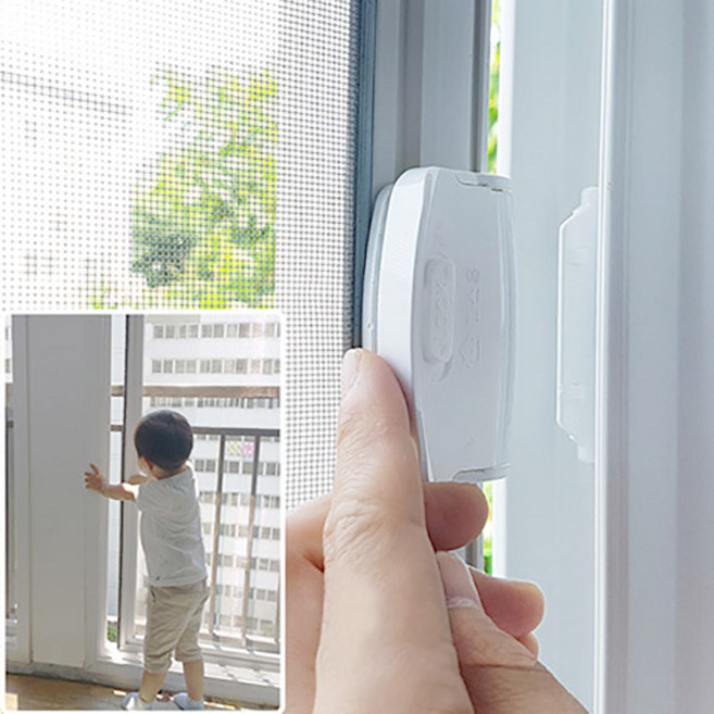 하우홈 잠그미 창문 방충망 잠금장치, 1개, 화이트