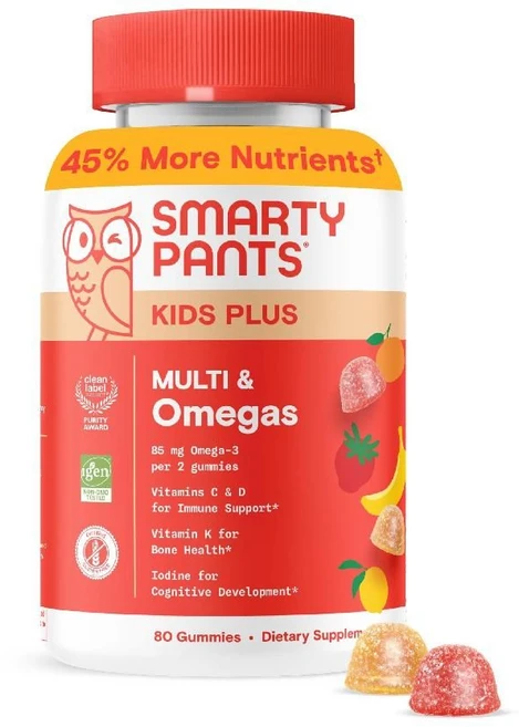 스마티팬츠 멀티비타민 종합비타민 Multi Omegas Kids 어린이용 구미젤리 80개 - 쿠팡