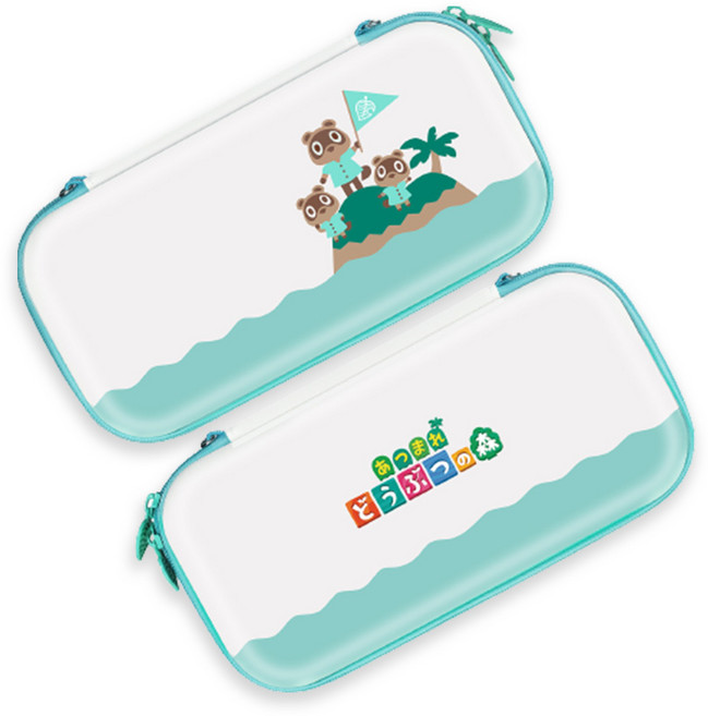 닌텐도 스위치 oled 라이트 동물의 숲 케이스 너구리섬 파우치 가방, 1개, 라이트용