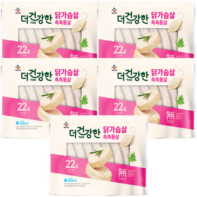 더건강한 닭가슴살 촉촉통살 800g, 5개