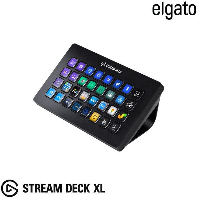 Elgato Stream Deck XL LCD 디스플레이 버튼 32 키 프로그래밍 가능 단축키 키보드 매크로 컨트롤러, 없음, 한개옵션2
