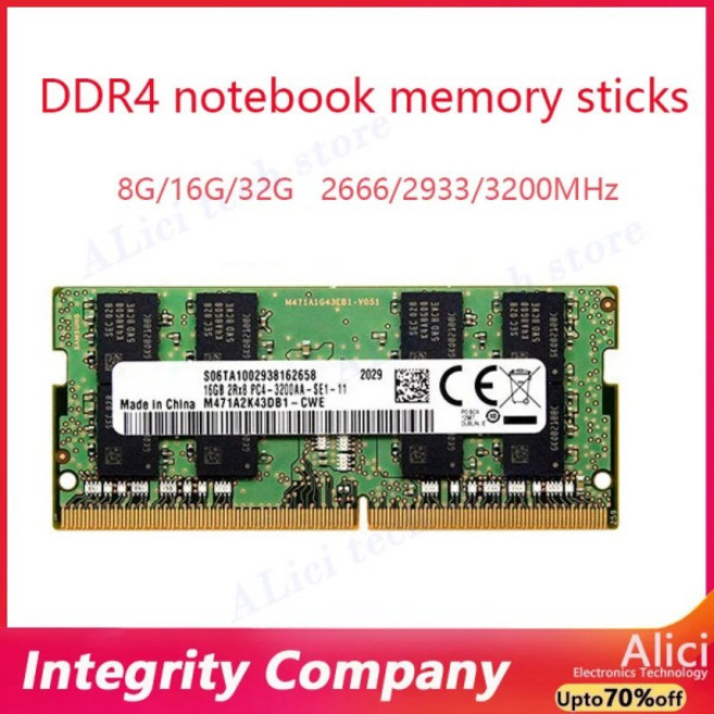 삼성 호환 노트북 메모리 스틱 DDR4 8GB 16GB 32GB 2666 2933 3200Mhz 노트북 메모리 Ram PC4 1.2V 260Pin, 08 DDR4 8G 2133