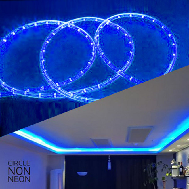 아리조명 LED 원형 논네온 10M 단위 로프라이트 인테리어 줄조명, LED원형논네온10M_ 파랑, 1개