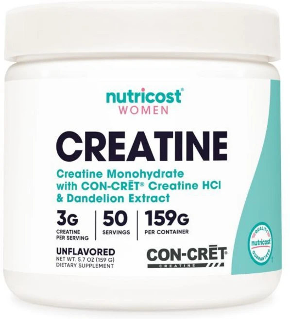 크레아틴 헬스 여성용 뉴트리코스트 모노하이드레이트 파우더 미량화 무향 50인분 비유전자 변형 식품 글루텐 프리, Unflavored, 5.6 Ounce (Pack of 1), 1개, 159g - 쿠팡