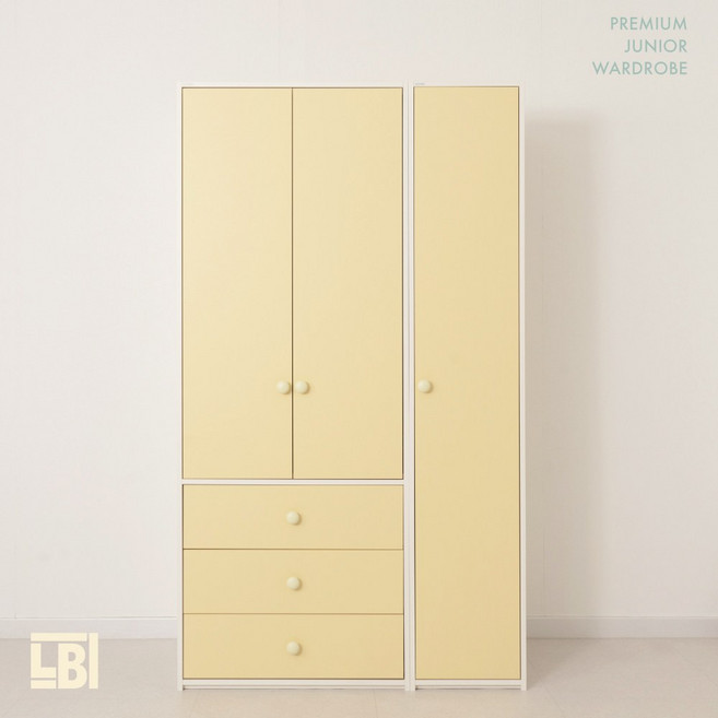 리엘비 안나 SE0등급 아기옷장 주니어옷장 서랍장 1200세트, 미포함, 버터옐로우
