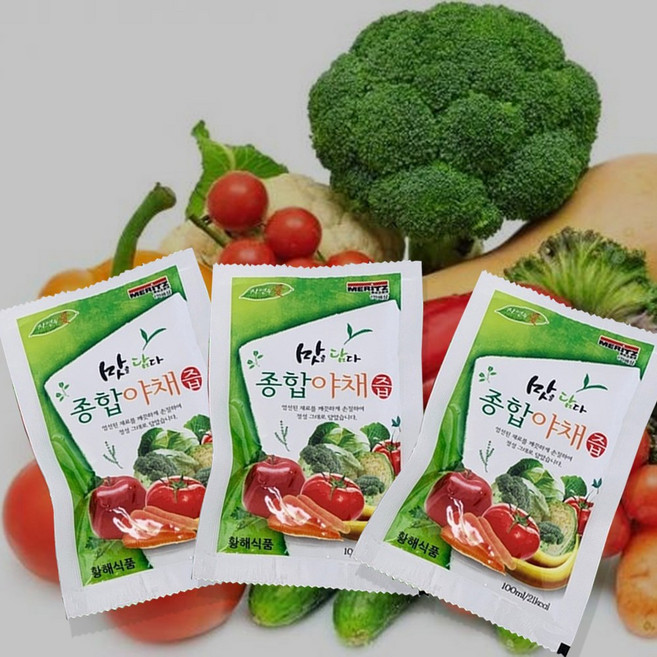 6가지 야채로 만든 CCA주스 양배추 당근 브로콜리 사과 바나나 야채즙 다이어트 종합야채즙, 100ml, 30개