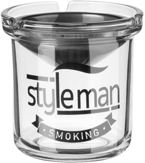 styleman 漏斗防風帶蓋菸灰缸, 銀, 1個