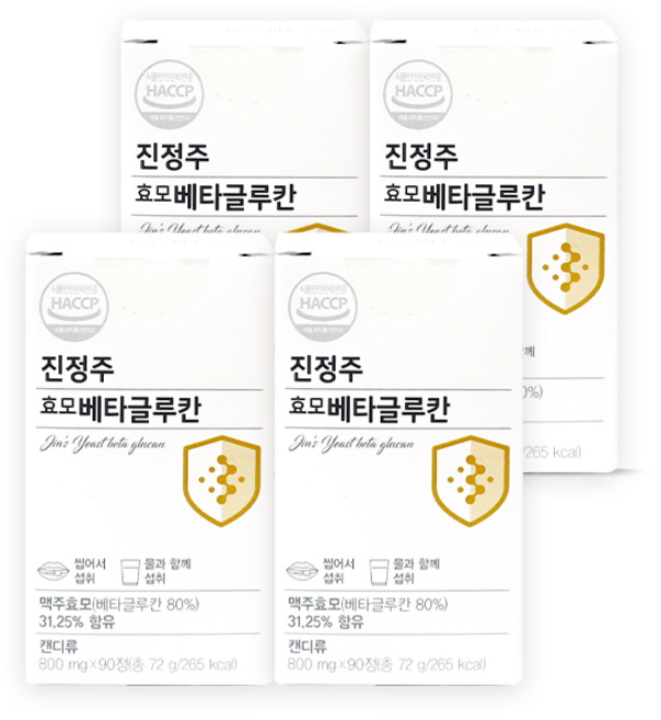 NEW 진정주 효모베타글루칸B(90정), 90정, 4개