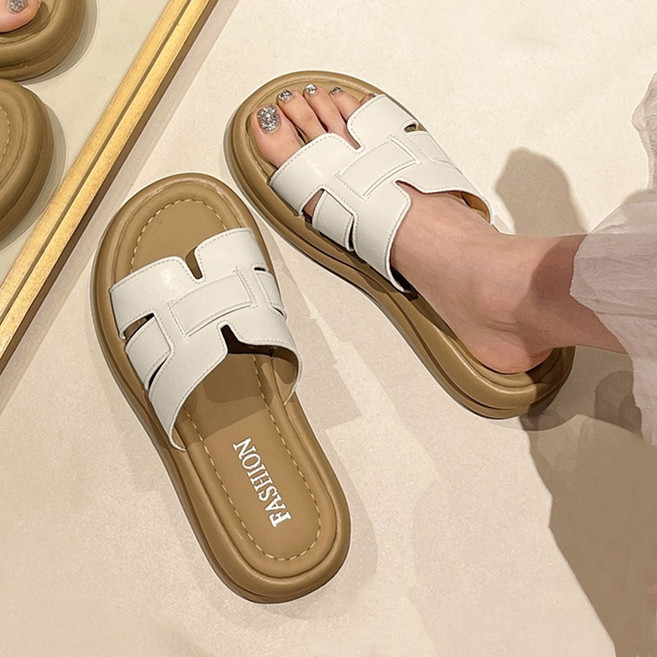 Modern Fashion 여성 발편한 통굽 샌들 고급감 컬러 슬리퍼 X139