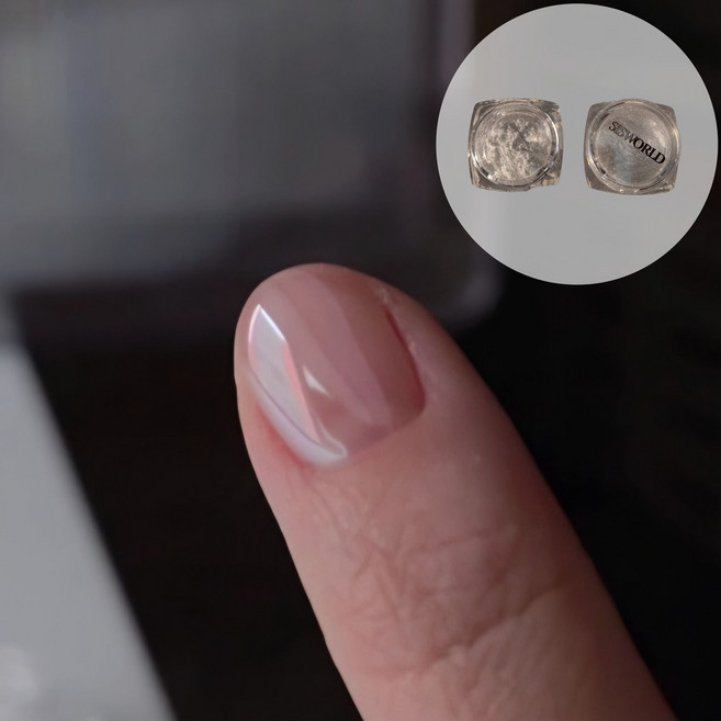 씨씨월드 베일파우더 투명글레이즈 유리알광 네일파우더, 1개