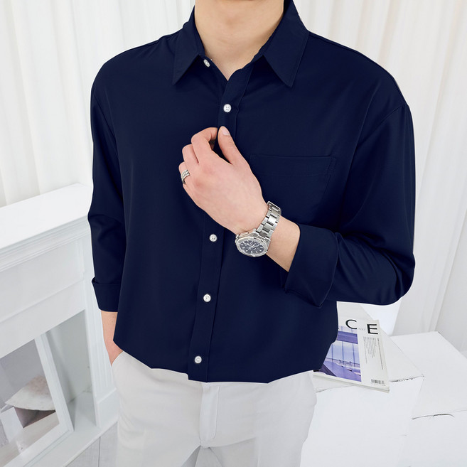 디알엠 남자 셔츠 오버핏 링클프리 구김없는 셔츠 빅사이즈