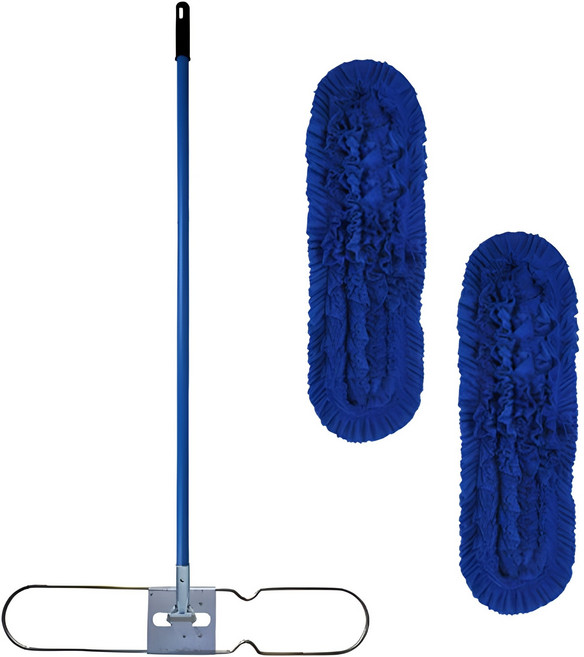 월드크린 극세사 리스킹걸레 90cm 2p + 리스킹 판자루, 1개, 혼합색상