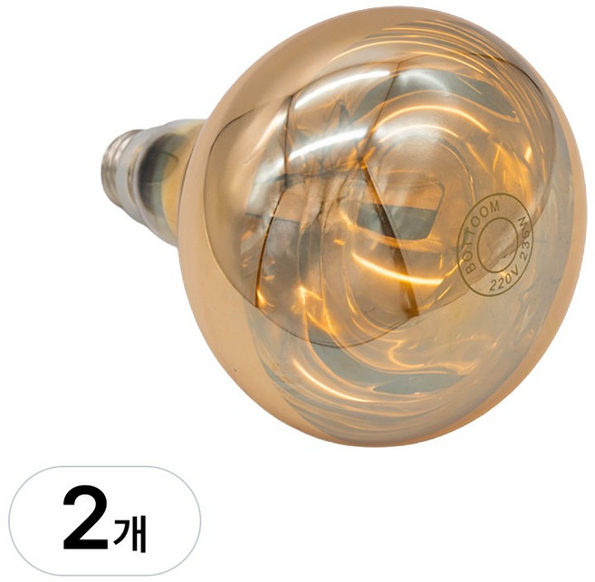 바툼 욕실 히터 램프 열전구 욕실전구 적외선 램프 화장실 가정용 히터 GNGB-3C, 2개