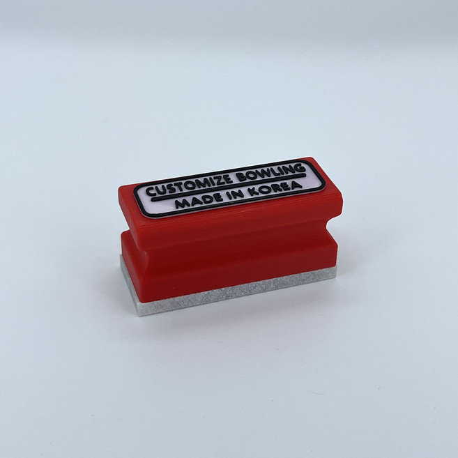 커스터마이즈 볼링 슬라이딩 스톤, 1개, 화이트레터링+레드