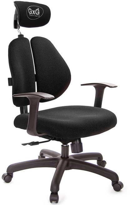 GXG 雙軸枕電競電腦椅 TW-2604 EA, 素黑色
