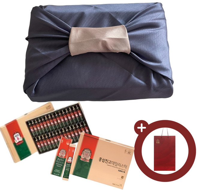 비에스업 정관장 홍삼진고 데일리스틱+활기력 보자기포장 명절 설 추석 상견례 부모님 어버이날 선물 세트, 1세트, 520ml