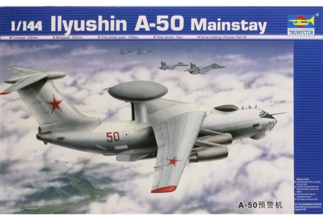 12338545 프라모델 헬리콥터 비행기 미니어처 항공기 전투기 모형 헬기 트럼펫터 1/144 러시아군 일류신 A-50 조기경보기 플라모델