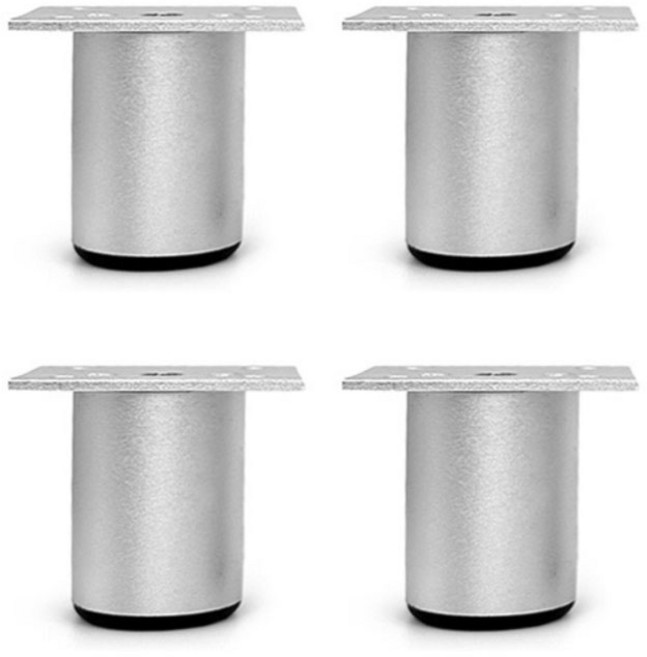 아이베란다 알루미늄 소파다리 싱크대 가구다리 높이조절 발통, 4개, 실버 60mm OC