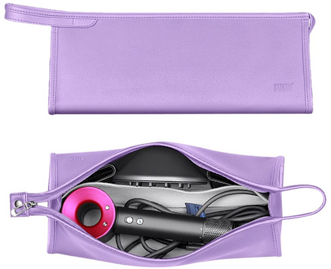 휴대용 여행용 드라이기 고데기 보관 파우치 케이스, 1개, 퍼플