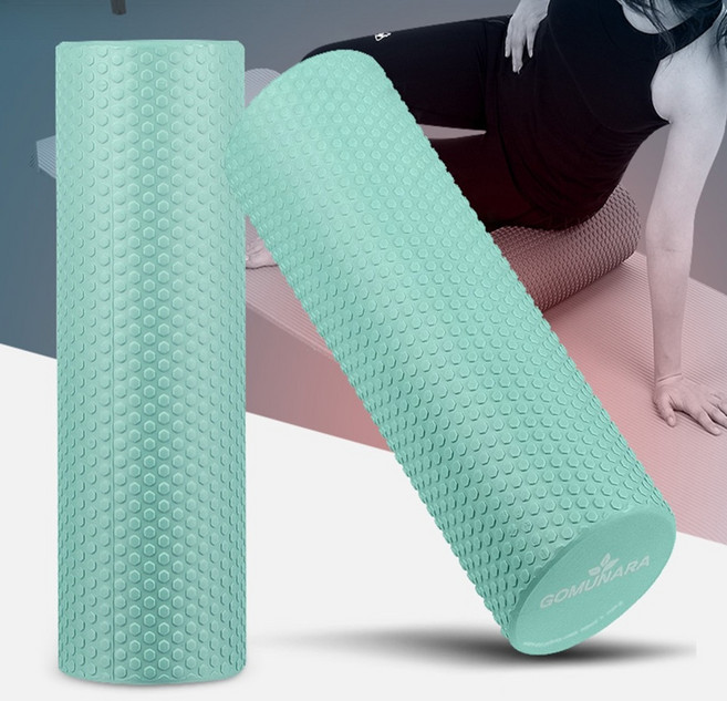 폭신한 eva 엠보싱 롤러 종아리 맛사지롤 마사지볼 룰러마사지 요가룰러 필라테스기구, 1개, 단일사이즈, EVA폼롤러 45cm 블랙