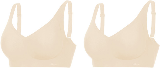 앤 왁스 꿈의브라 베이직 심리스 처짐방지 노와이어 퓨징 브라 스트랩형 2종 &WOX