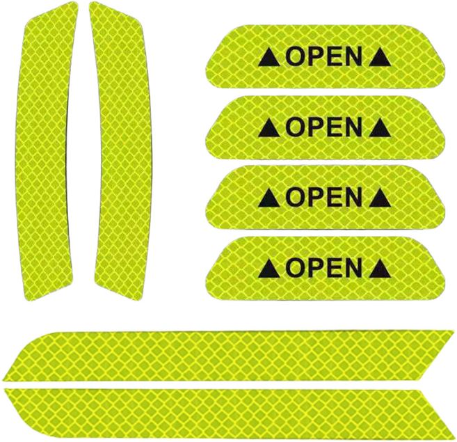 월간리빙 자동차 안전 반사 스티커 3종 세트, 1세트, 그린