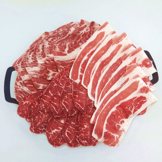 고기양이 푸짐한 소고기구이 5초구이 등심 부채살 우삼겹 특수부위 900g, 소고기모듬900g, 1개