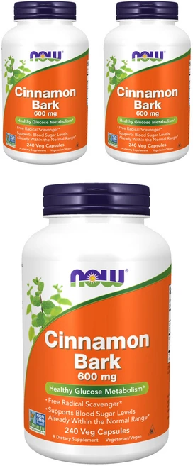 나우푸드 시나몬 바크 600mg 캡슐, 3개, 240정 - 쿠팡