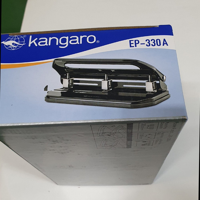 캥거루 3공펀치 대용량 대형 간격조정 삼공펀치 한정수량, 1개, 검정