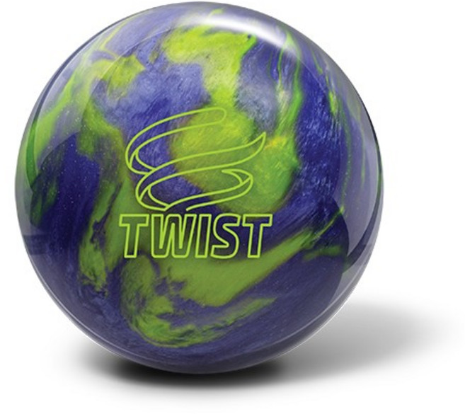 브런스윅 트위스트 볼링공 (라벤더/라임) Twist 소프트볼 훅볼, 1개